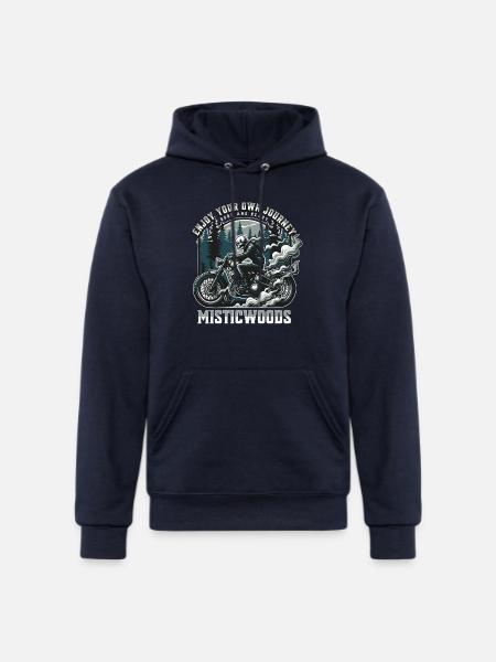 Mystic Woods Skeleton Rider - Champion Unisex Powerblend Hoodie - navy
