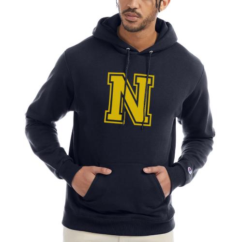 Letter N – Capital Athletic Alphabet Monogram - Champion Unisex Powerblend Hoodie