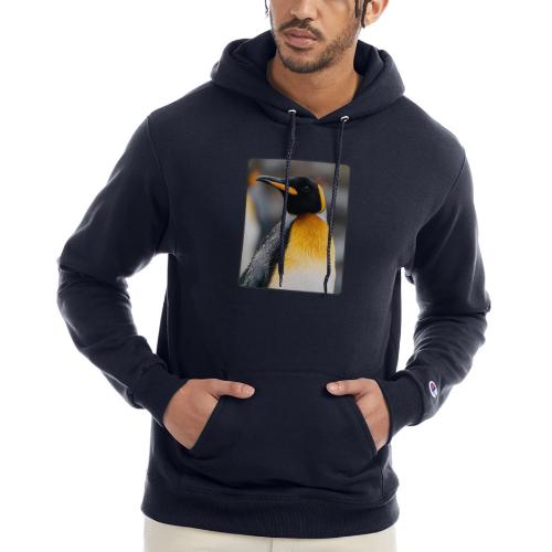 King Penguin Portrait Design - Champion Unisex Powerblend Hoodie