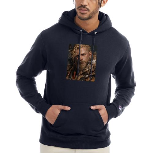 Battle-Scarred Viking Warrior - Champion Unisex Powerblend Hoodie