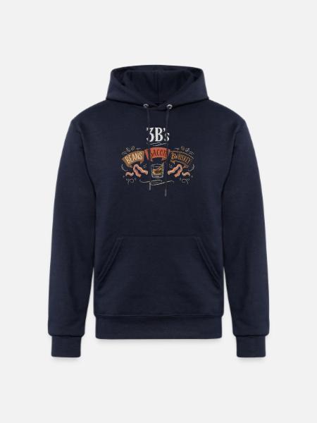 3Bs Beans Bacon and Bwhiskey - Champion Unisex Powerblend Hoodie - navy