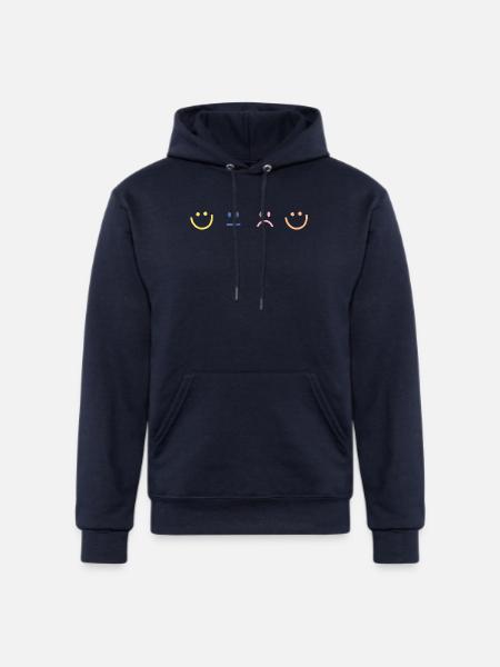 Mood Faces - Champion Unisex Powerblend Hoodie - navy