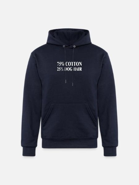 Dog Hair Cotton Blend Tee - Champion Unisex Powerblend Hoodie - navy