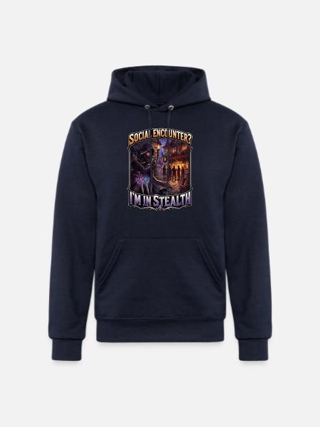 SOCIAL ENCOUNTER? I’M IN STEALTH - Champion Unisex Powerblend Hoodie - navy