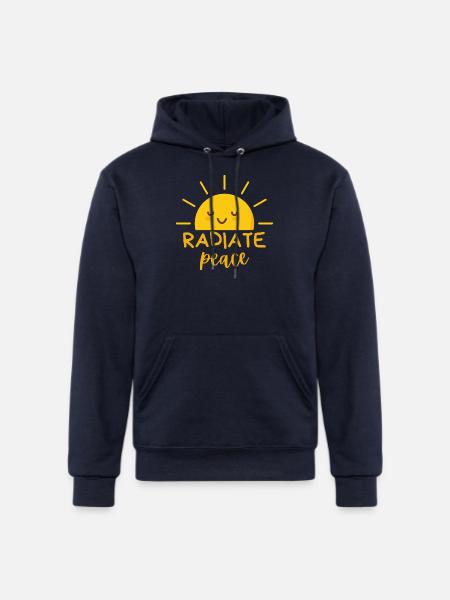 Radiate Peace - Champion Unisex Powerblend Hoodie - navy