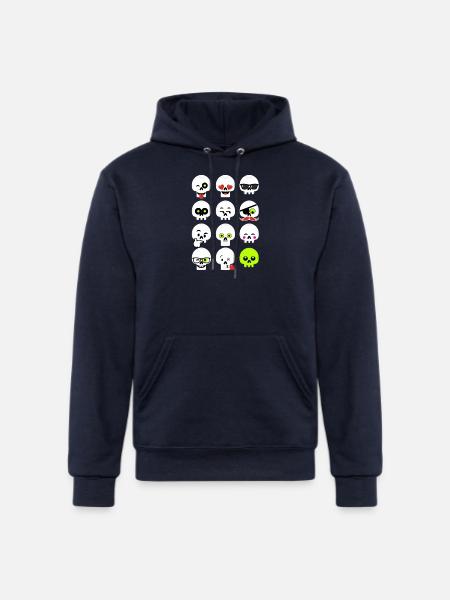 Faces Skull - Champion Unisex Powerblend Hoodie - navy