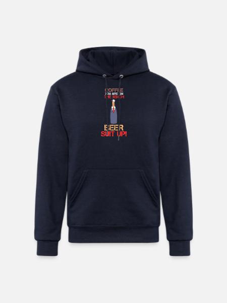 Beer Suit Up - Champion Unisex Powerblend Hoodie - navy