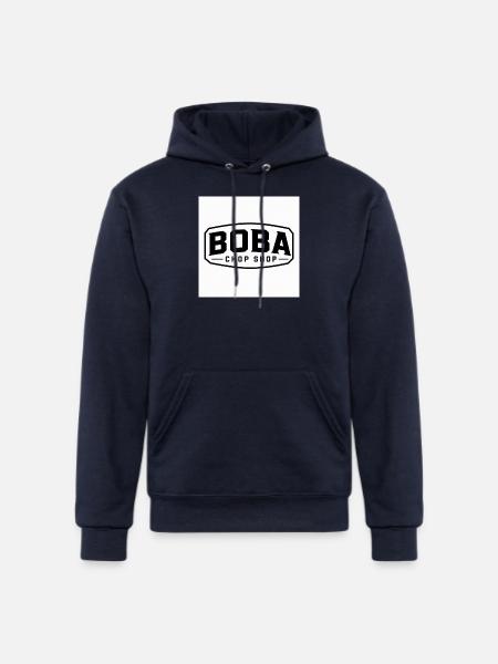 Boba Chop Shop Logo - Champion Unisex Powerblend Hoodie - navy