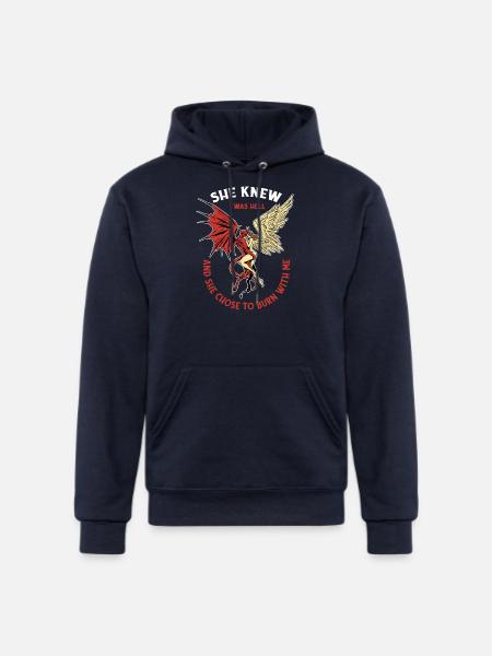 Infernal Angel Passion Flames - Champion Unisex Powerblend Hoodie - navy