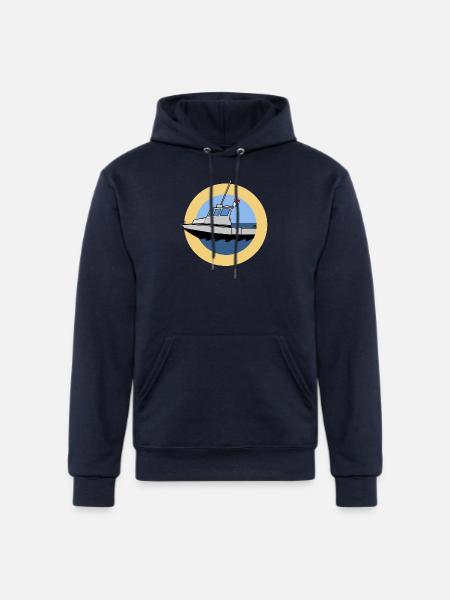 Scuba Boat - Champion Unisex Powerblend Hoodie - navy