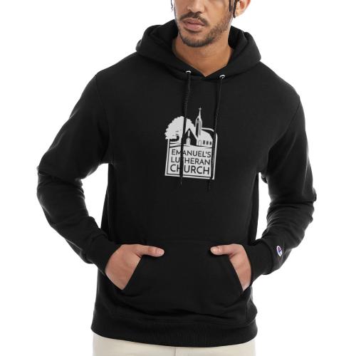Single Vertical white2 - Champion Unisex Powerblend Hoodie