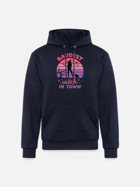 Baddest Witch In Town - Champion Unisex Powerblend Hoodie - navy