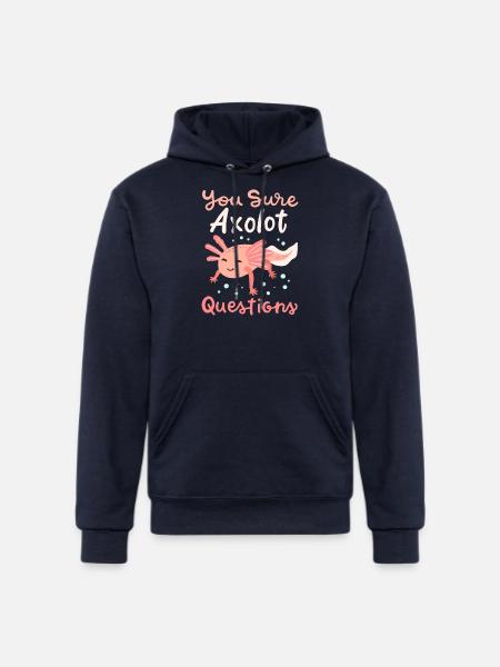 Axolotl Mexican Salamander Kawaii - Champion Unisex Powerblend Hoodie - navy