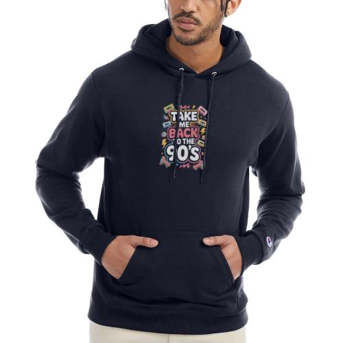 Retro 90s Take Me Back Graphic Art - Champion Unisex Powerblend Hoodie