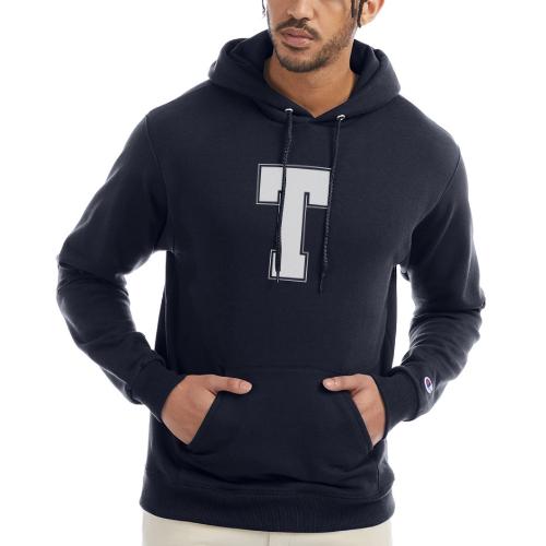 White Letter T – Varsity Alphabet Monogram - Champion Unisex Powerblend Hoodie
