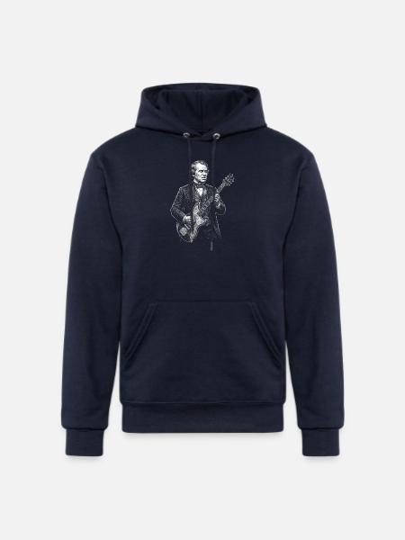 Andrew Johnson Guitarist Portrait  - Champion Unisex Powerblend Hoodie - navy