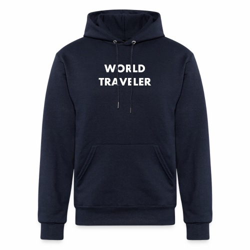 World Traveler White Letters - Champion Unisex Powerblend Hoodie