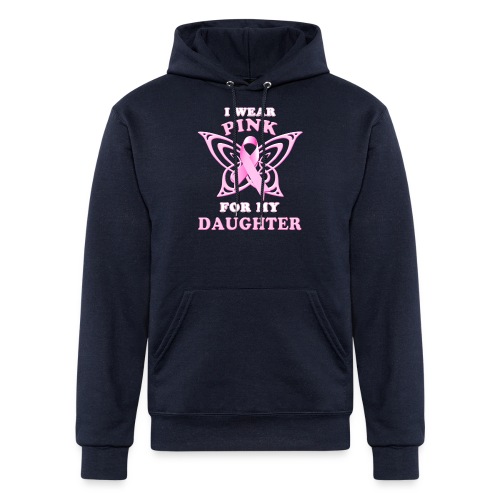 Breast Cancer I Wear Pink For My Daughter - Champion Unisex Powerblend Hoodie