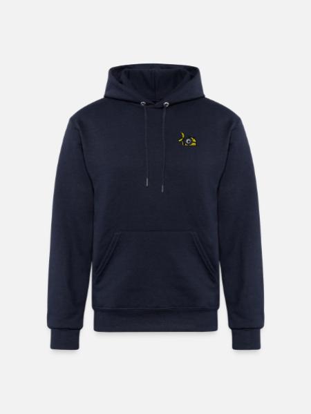 Minions Stuart Banana Embroidery - Champion Unisex Powerblend Hoodie - navy