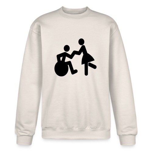 Dancing male wheelchair user with a lady * - Champion Unisex Powerblend Sweatshirt 