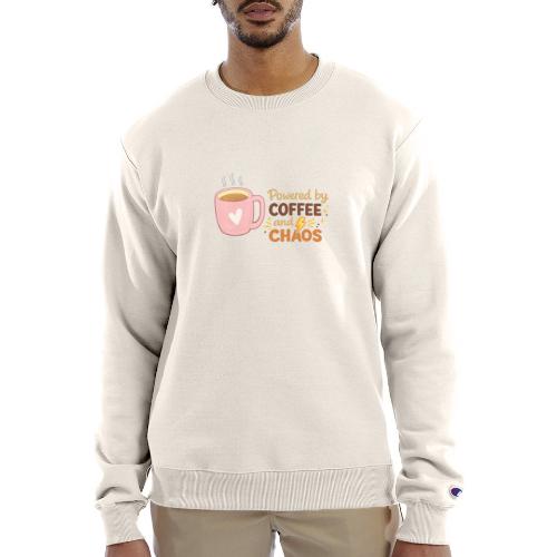 Powered by Coffee and Chaos - Champion Unisex Powerblend Sweatshirt 