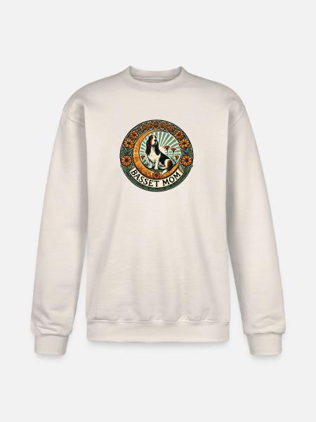 Basset Mom - Champion Unisex Powerblend Sweatshirt  - Sand