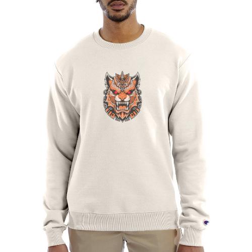 Tribal Demon Wolf Mask - Champion Unisex Powerblend Sweatshirt 
