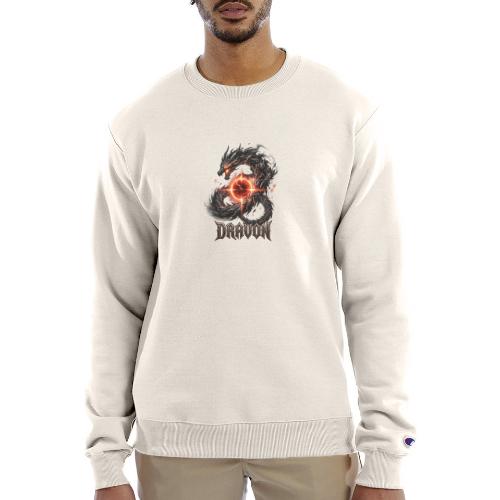 Dravon Fire Dragon Dark Fantasy Graphic T-Shirt - Champion Unisex Powerblend Sweatshirt 