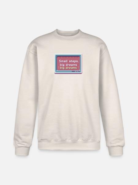 Small Steps Big Dreams Pixel - Champion Unisex Powerblend Sweatshirt - Sand