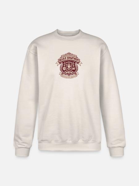 Delulu Department Crest - Champion Unisex Powerblend Sweatshirt - Sand