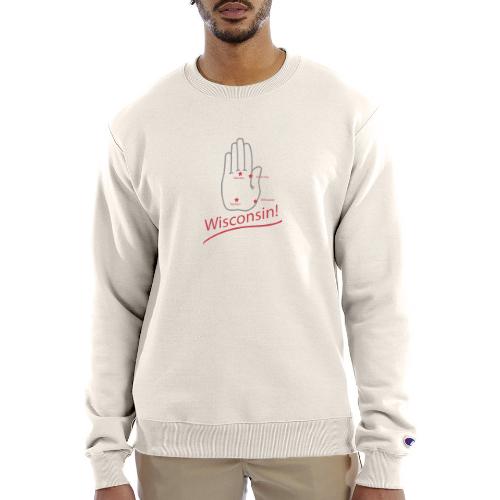 I Live Here: Wisconsin - Champion Unisex Powerblend Sweatshirt 