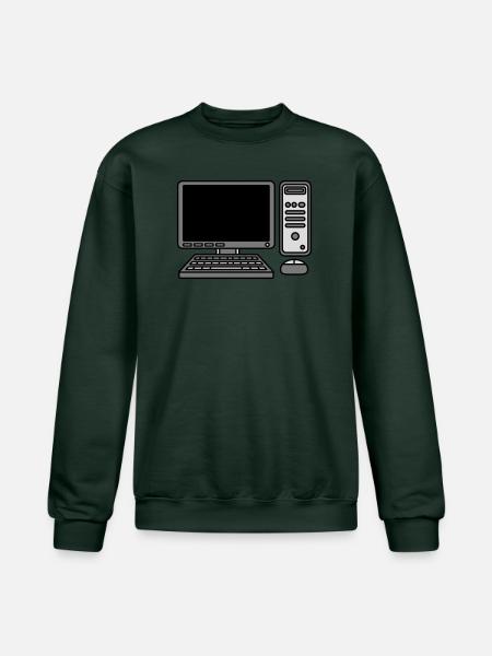 computer keyboard mouse screen - Champion Unisex Powerblend Sweatshirt - Dark Green