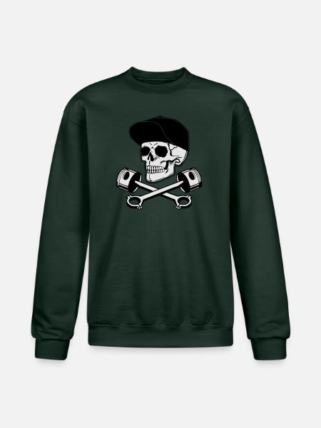 Skull & Pistons - Champion Unisex Powerblend Sweatshirt - Dark Green