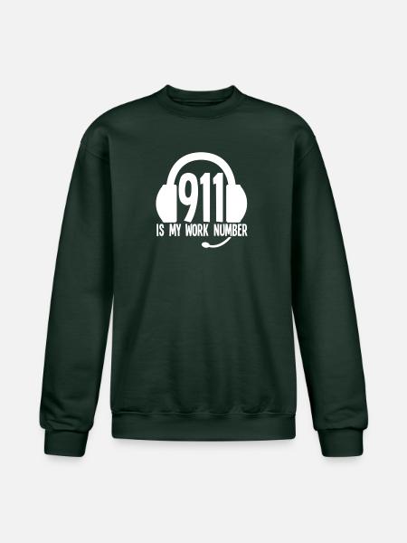 911 Dispatcher Funny - Champion Unisex Powerblend Sweatshirt  - Dark Green