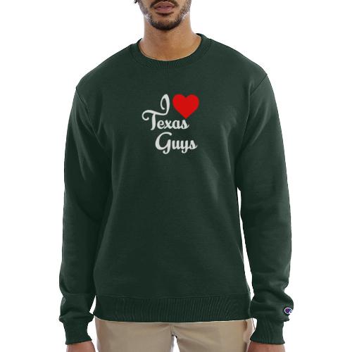 I LOVE TEXAS GUYS 0001 - Champion Unisex Powerblend Sweatshirt 