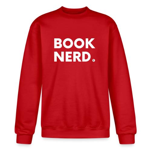 Book Nerd in White - Champion Unisex Powerblend Sweatshirt 