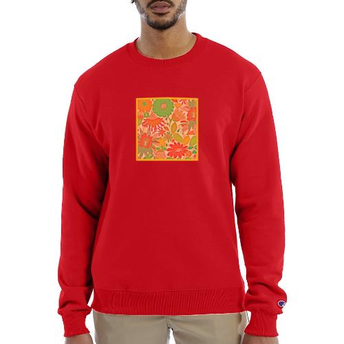 Vibrant Blossom Elegance Pattern - Champion Unisex Powerblend Sweatshirt 