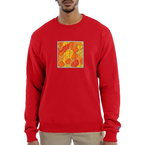 Neon Foliage Burst Vibrant Design - Champion Unisex Powerblend Sweatshirt 