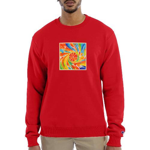 Citrus swirling Splash Design - Champion Unisex Powerblend Sweatshirt 