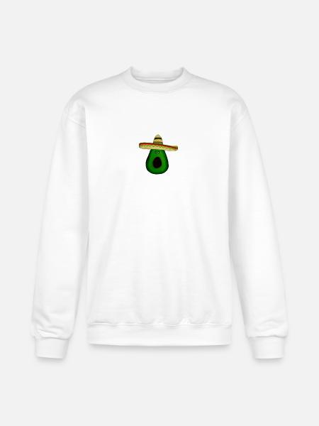 Mexican avocado with sombrero - Champion Unisex Powerblend Sweatshirt - white