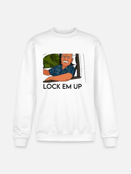 Lock em up - Champion Unisex Powerblend Sweatshirt - white