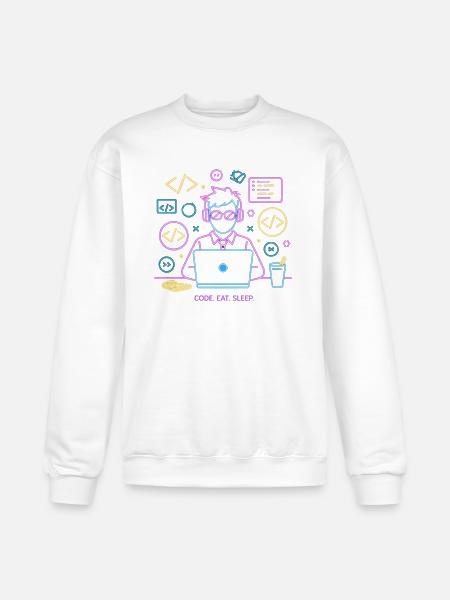 Code. Eat. Sleep. - Champion Unisex Powerblend Sweatshirt  - white