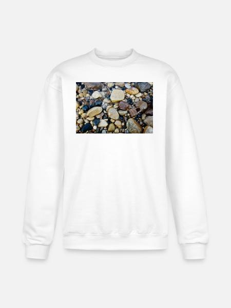 wet beach with lock - Champion Unisex Powerblend Sweatshirt - white