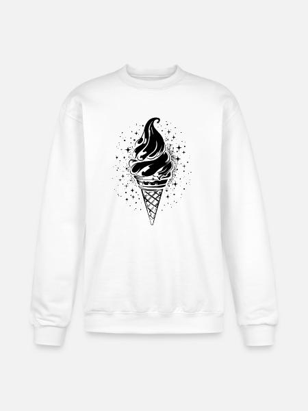 Ice Cream Cone Graphic - Champion Unisex Powerblend Sweatshirt - white