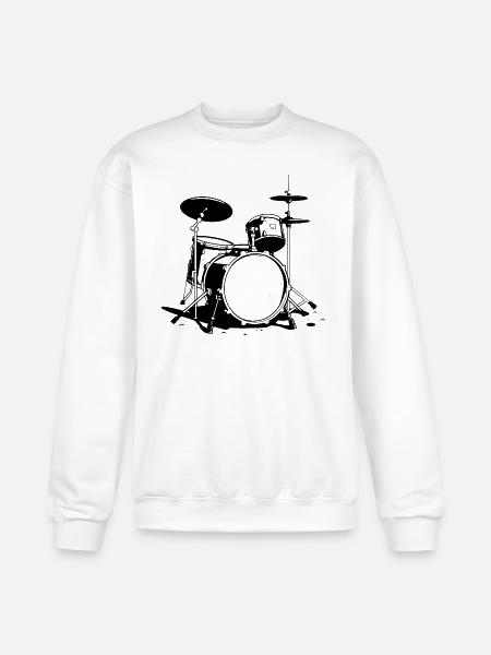 Drum Kit Sketch - Champion Unisex Powerblend Sweatshirt - white