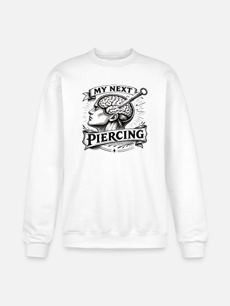 My Next Piercing Brain - Champion Unisex Powerblend Sweatshirt - white