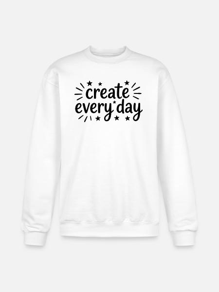 Create Every Day Hand Lettering - Champion Unisex Powerblend Sweatshirt - white