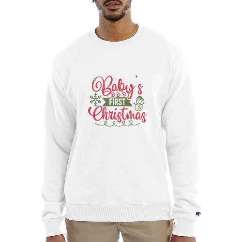 Baby s First Christmas - Champion Unisex Powerblend Sweatshirt 