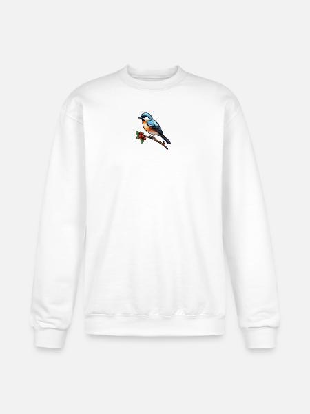 طائر السعادة الصغير - تصميم فني. - Champion Unisex Powerblend Sweatshirt - white
