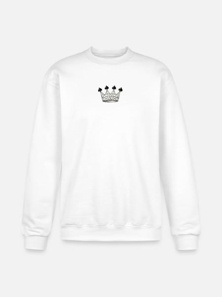 Queen of Spades Crown Emblem - Champion Unisex Powerblend Sweatshirt - white